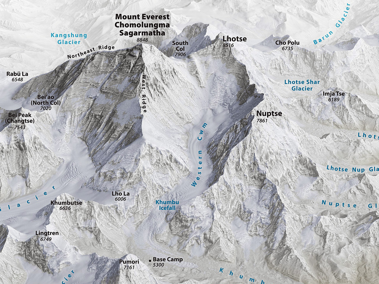 В какой горной системе находится эверест. Лхоцзе Эверест путь. Эверест Лхоцзе Пумори. Эверест карта восхождения. Эльбрус Эверест Джомолунгма.